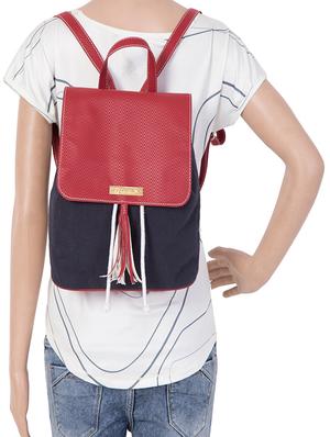 blue canvas fashion backpack - 15361365 - Standard Image - 5