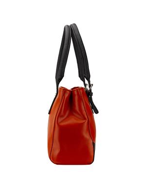 orange leatherette (pu) combo handbag - 15361424 - Standard Image - 5
