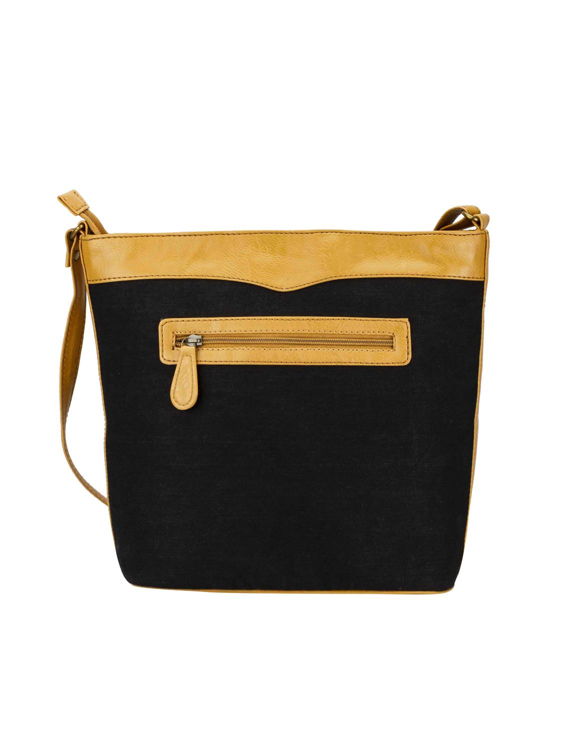 black leatherette (pu) regular sling bag - 15361440 - Zoom Image - 2
