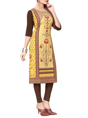 printed straight kurta - 15361681 - Standard Image - 2
