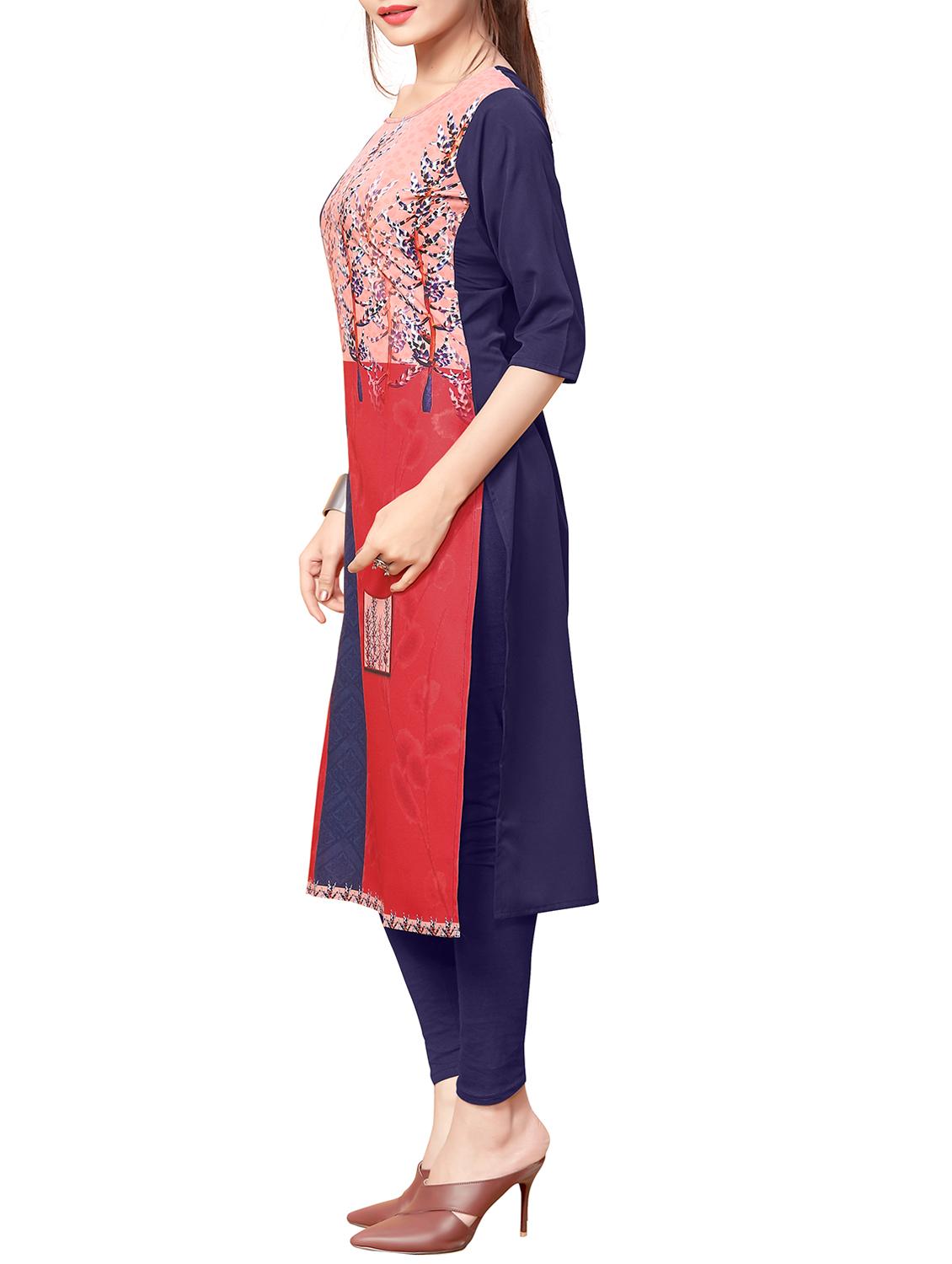 printed straight kurta - 15361683 - Zoom Image - 2