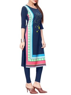 printed straight kurta - 15361690 - Standard Image - 2