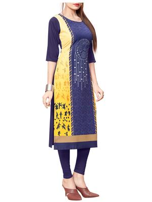 printed straight kurta - 15361695 - Standard Image - 2