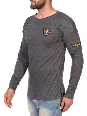 grey cotton blend t-shirt - 15361717 - Standard Image - 2