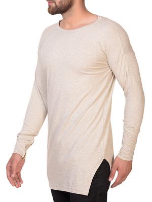 beige cotton blend t-shirt - 15361722 - Standard Image - 2