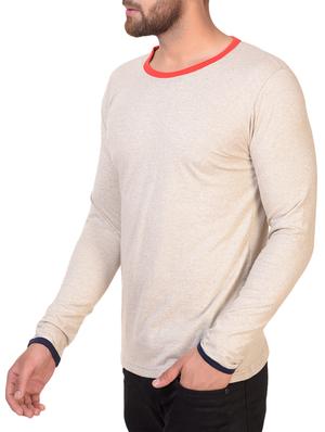 beige cotton blend t-shirt - 15361724 - Standard Image - 2