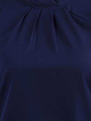 cold shoulder pleated neck top - 15362153 - Standard Image - 5