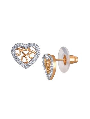 gold brass studs earring - 15363235 - Standard Image - 2