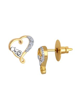 gold brass studs earring - 15363237 - Standard Image - 2