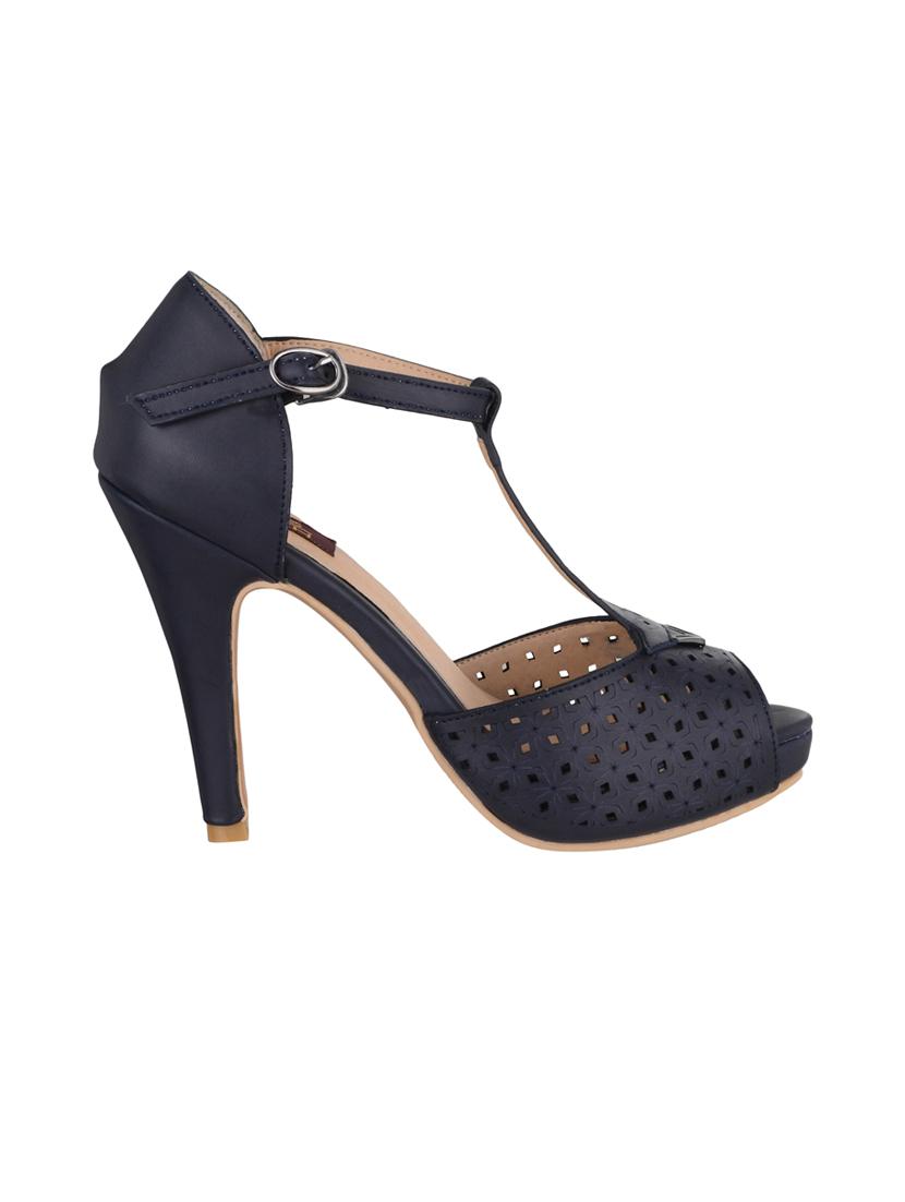 navy ankle strap sandals - 15363386 - Zoom Image - 2
