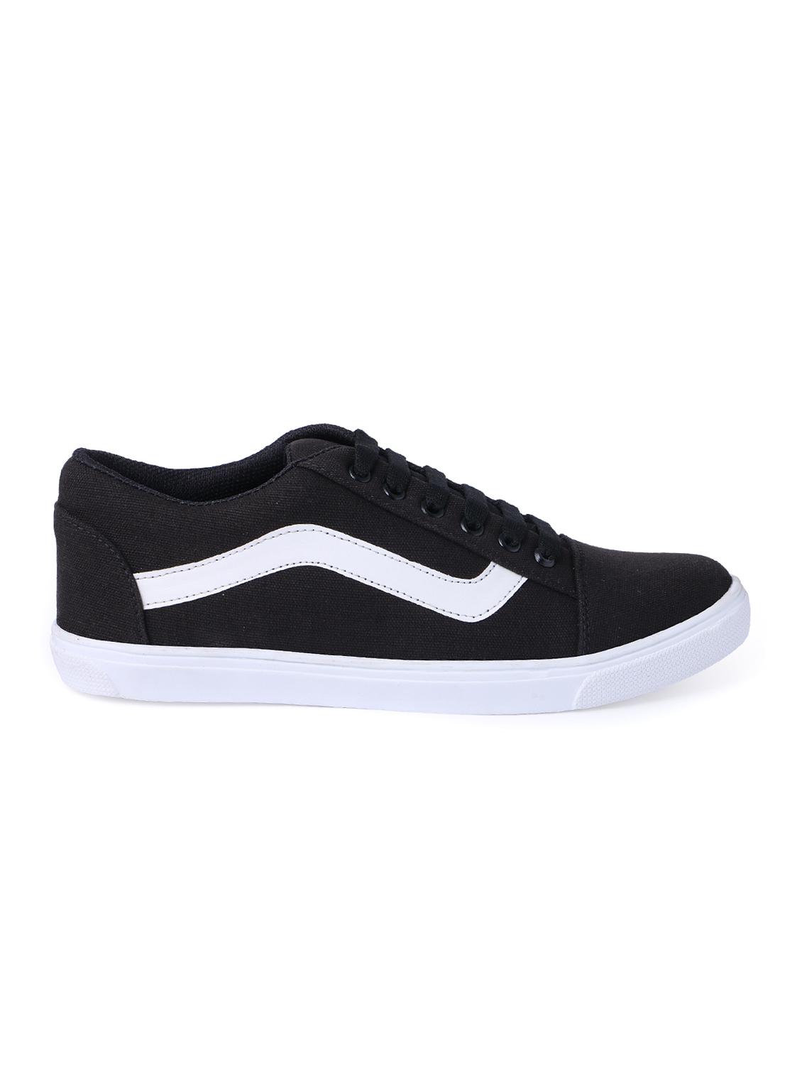 black Canvas lace up sneaker - 15363929 - Zoom Image - 2
