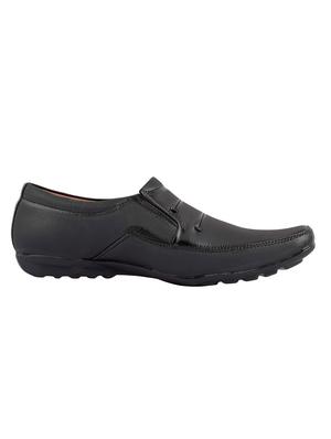 black leatherette formal slip ons - 15364732 - Standard Image - 2