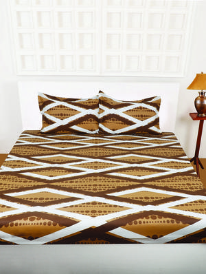 Cotton Double bedsheet with 2 pillow covers - 15366261 - Standard Image - 2
