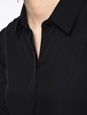 concealed placket solid shirt - 15366976 - Standard Image - 5