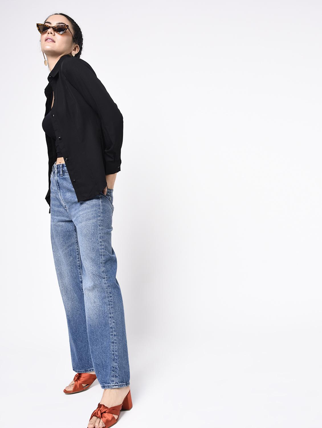 concealed placket solid shirt - 15366976 - Zoom Image - 2