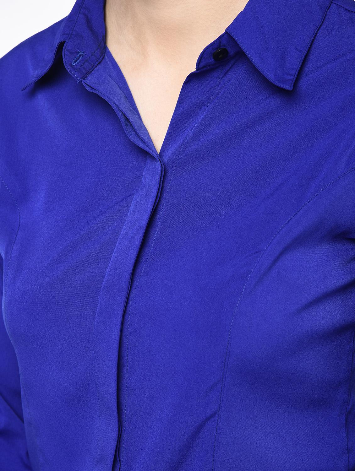 concealed placket solid shirt - 15366977 - Zoom Image - 5