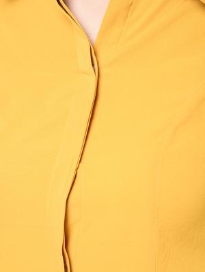 concealed placket solid shirt - 15366978 - Standard Image - 5