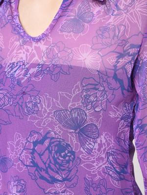 cold shoulder bell sleeved top - 15366986 - Standard Image - 5