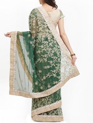 floral embellished net saree with blouse - 15367634 - Standard Image - 2