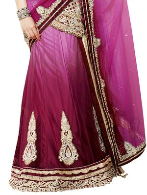 ombre embellished lehenga saree with blouse - 15367636 - Standard Image - 2