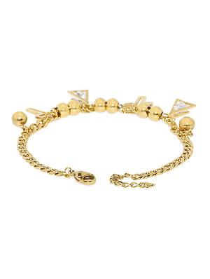 gold metal links bracelet - 15375422 - Standard Image - 5