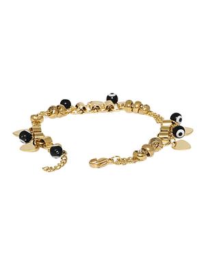 gold metal links bracelet - 15375524 - Standard Image - 5