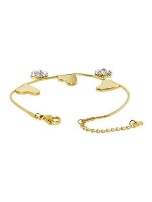 gold metal links bracelet - 15375557 - Standard Image - 5