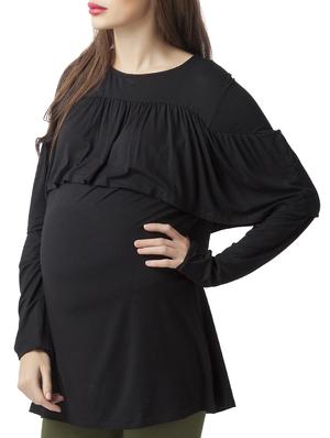 ruffle detail maternity wear tunic - 15376027 - Standard Image - 2
