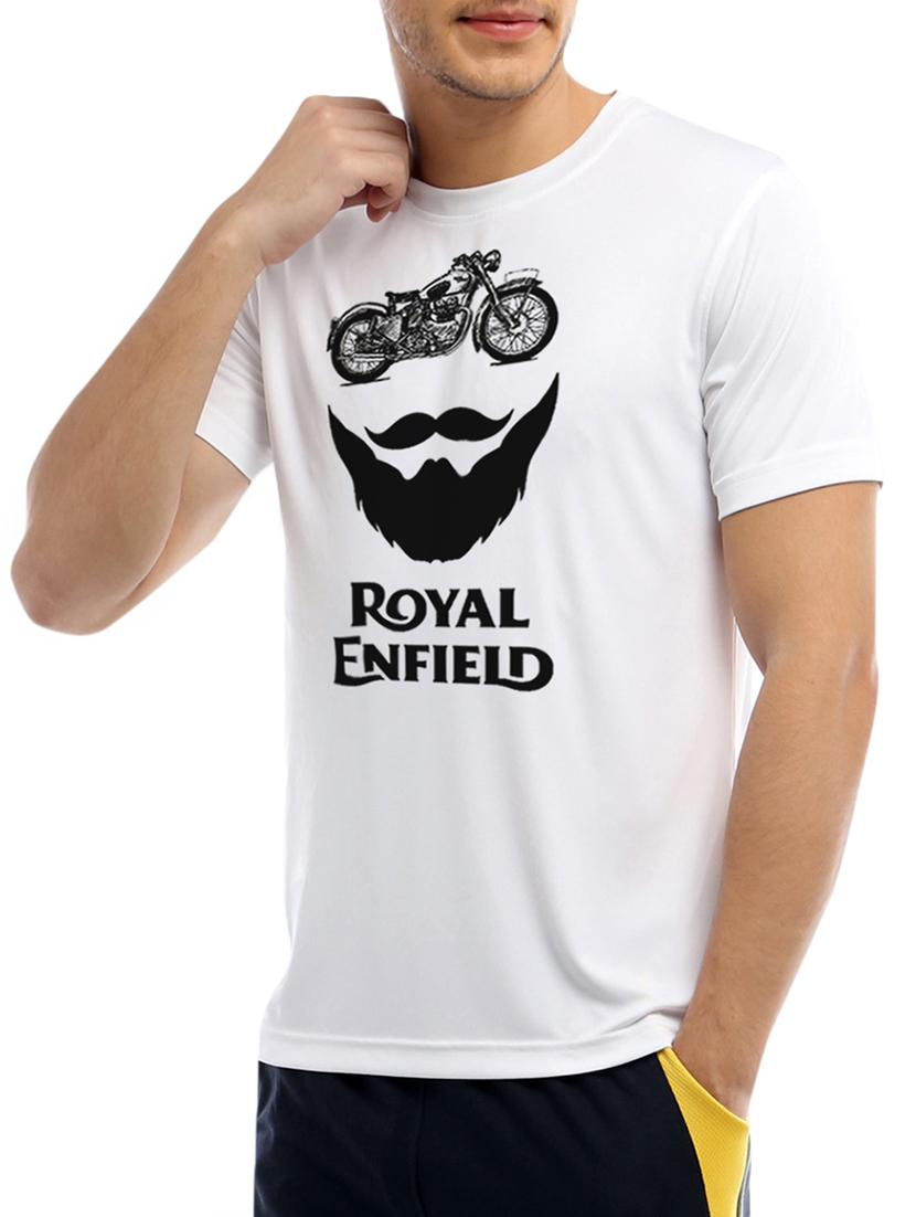 white polyester chest print t-shirt - 15376092 - Zoom Image - 2