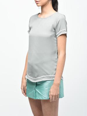 lace trim detail top - 15376817 - Standard Image - 5