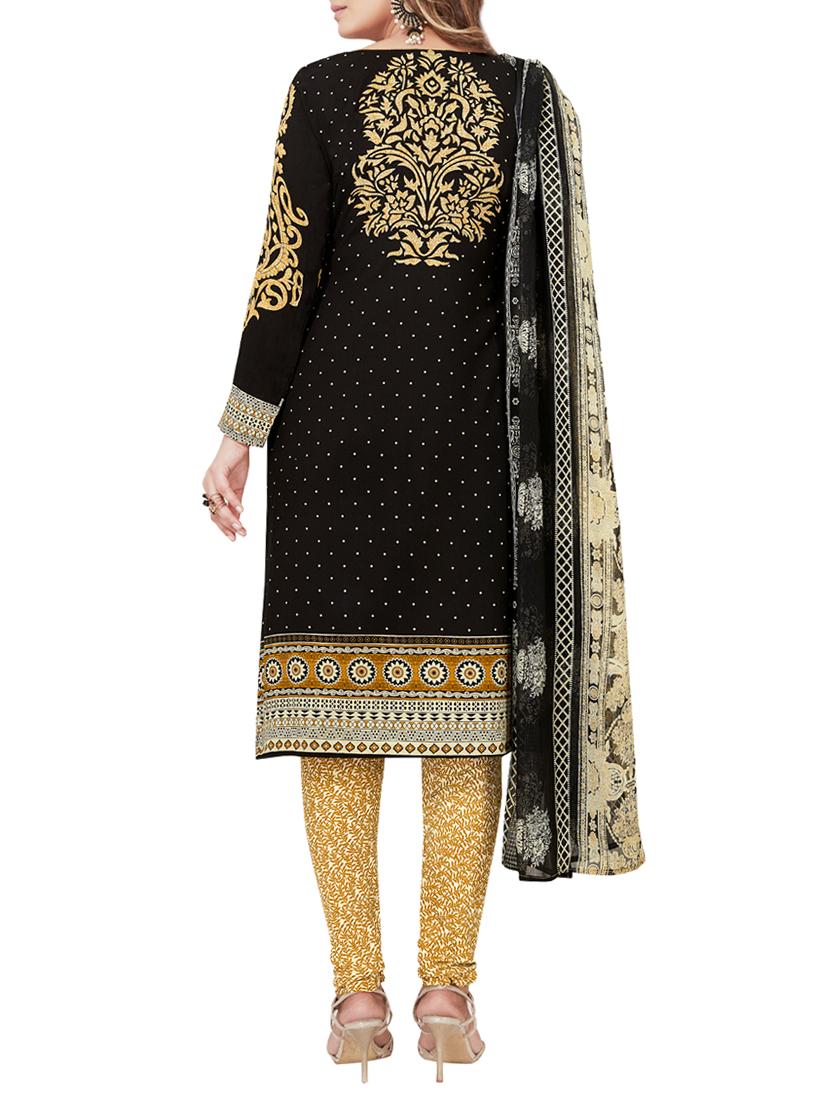 printed unstitched churidaar suit - 15378531 - Zoom Image - 2