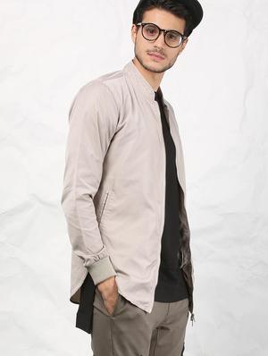 beige polyester casual jacket - 15379744 - Standard Image - 2