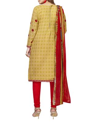multi colored unstitched combo suit - 15381304 - Standard Image - 5