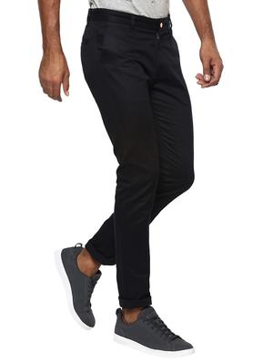 black cotton chinos casual trousers - 15383709 - Standard Image - 2
