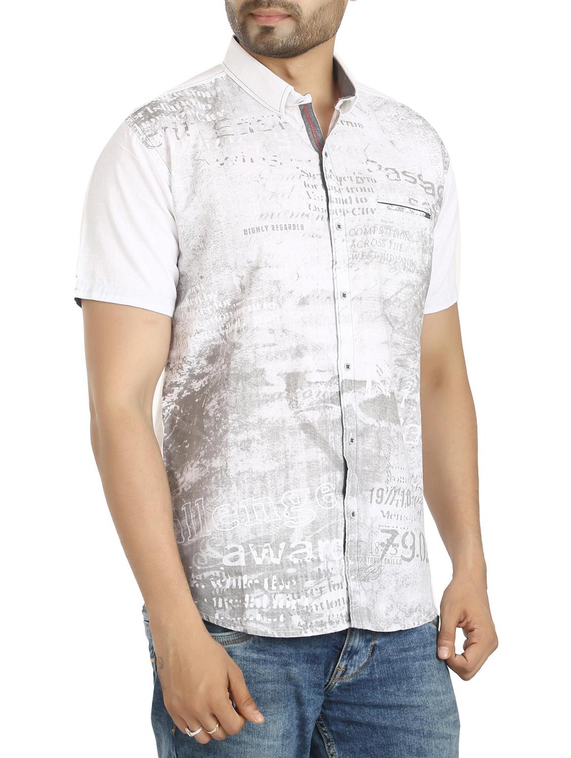 white cotton casual shirt - 15383766 - Zoom Image - 2