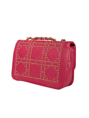 pink leatherette (pu) regular sling bag - 15384499 - Standard Image - 2