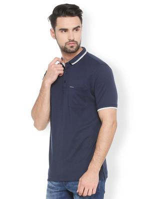 navy blue cotton pocket t-shirt - 15384757 - Standard Image - 2