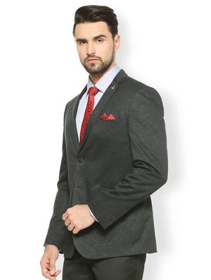 black polyester single breasted blazer - 15384943 - Standard Image - 2