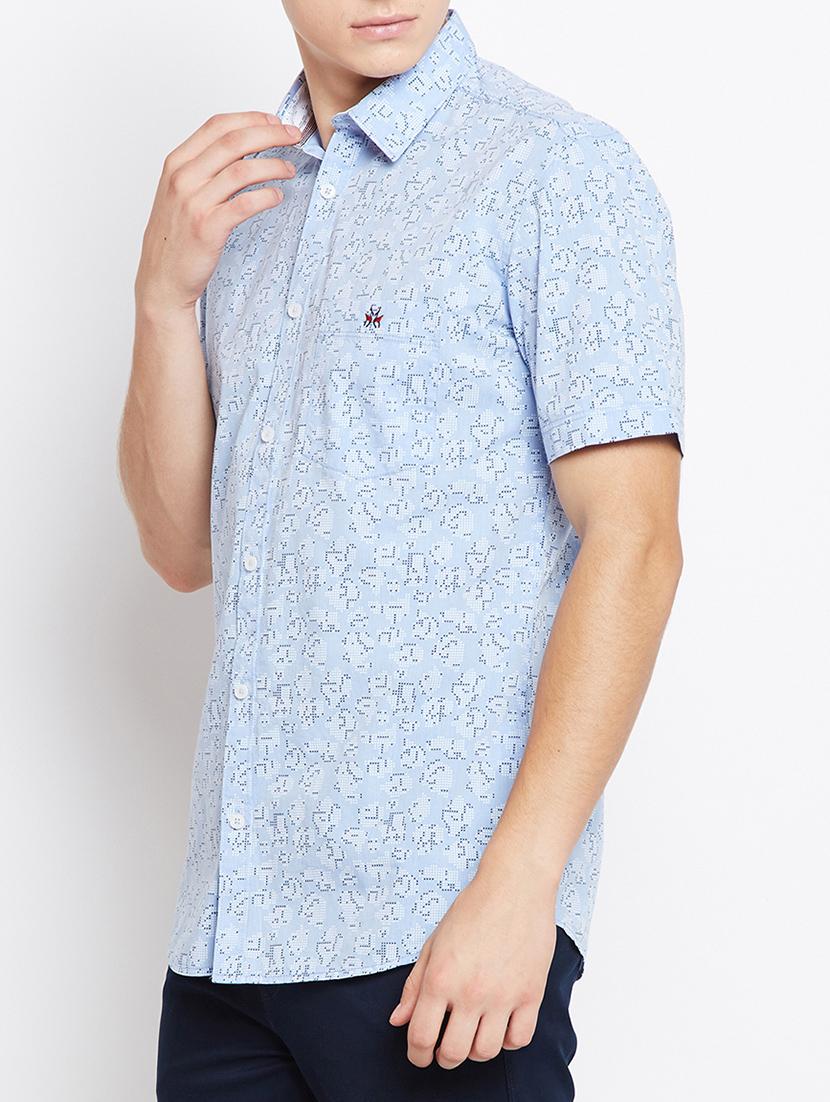 light blue cotton casual shirt - 15385303 - Zoom Image - 2