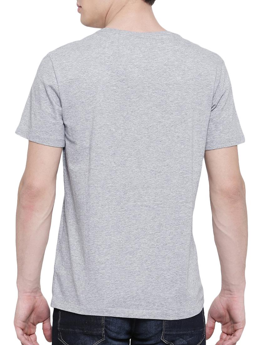 grey cotton chest print t-shirt - 15385761 - Zoom Image - 2