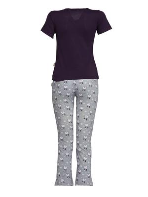 purple cotton pyjama set - 15386395 - Standard Image - 2