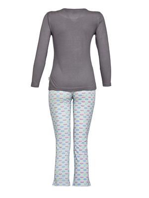 grey cotton pyjama set - 15386397 - Standard Image - 2