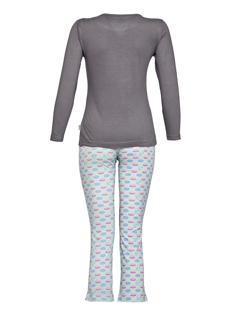 grey cotton pyjama set - 15386397 - Zoom Image - 2