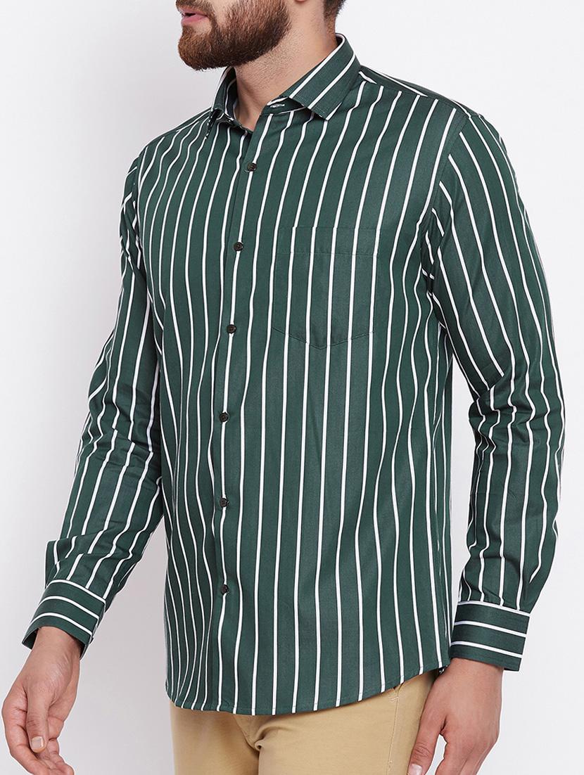 green cotton casual shirt - 15386666 - Zoom Image - 2