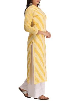 Chikankari straight kurta - 15387291 - Standard Image - 2