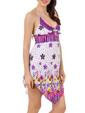 purple polyester sleepshirts & nighty - 15388229 - Standard Image - 2
