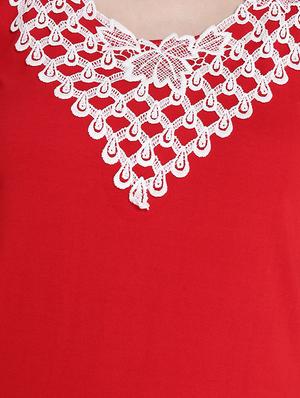 lace yoke short nighty - 15389747 - Standard Image - 5