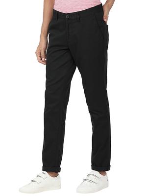 black cotton blend chinos - 15389758 - Standard Image - 2