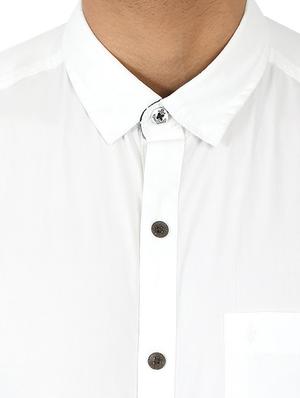 white solid casual shirt - 15389856 - Standard Image - 5