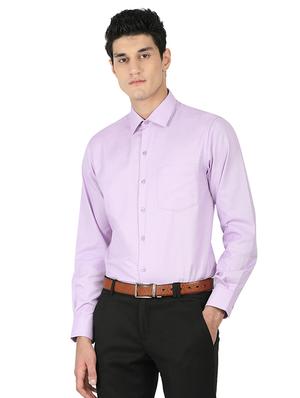 purple cotton blend formal shirt - 15389918 - Standard Image - 2